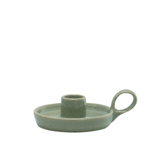 Chic Antique Ceramic Chamberstick Vert
