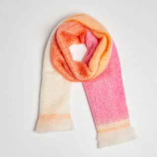 Foxford Pink & Orange Mohair Scarf