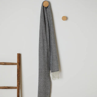 Foxford Grey Herringbone Lambswool Scarf