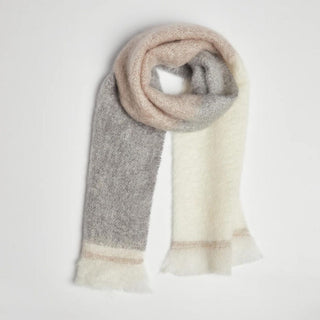 Foxford Grey & Mink Mohair Scarf