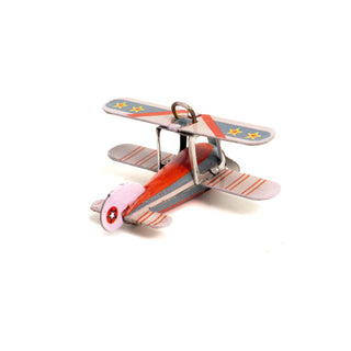 Biplane Ornament Tin Toy
