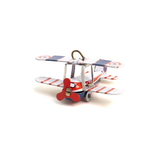 Biplane Ornament Tin Toy