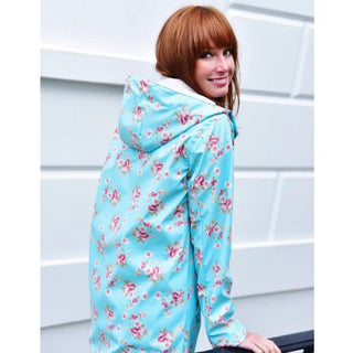 Blue Floral Raincoat | Medium/Large