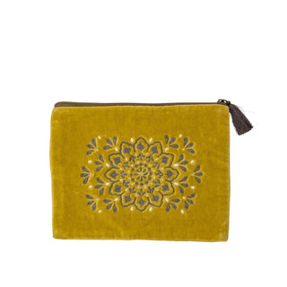 Stefania Cosmetic Bag Yellow Cotton