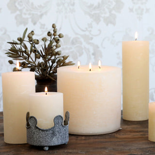 Cream Pillar Candle with 3 Wicks