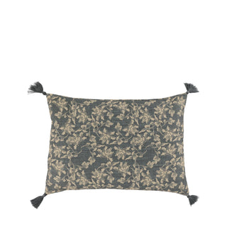 Aix Midnight & Sand Cushion Cover w/Tassels