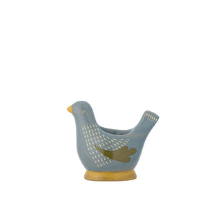 Birdy Egg Cup, Blue, Stoneware