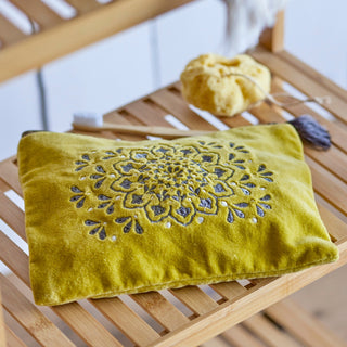 Stefania Cosmetic Bag Yellow Cotton