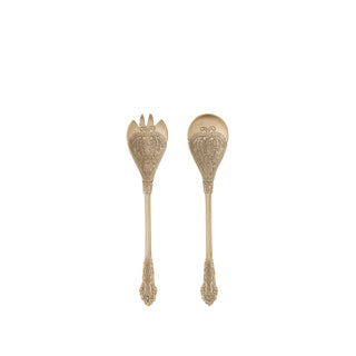 Kalima Salad Servers Brass