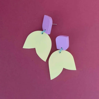 Studio Canty Tulip Lemon & Lilac Earrings