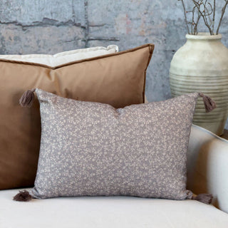 Aix Latte & Sand Cushion Cover w/ Tassels