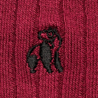 Swole Panda Bamboo Socks Deep Burgundy