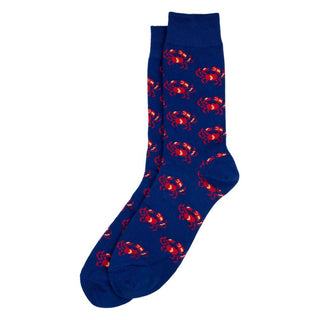 Navy Blue Crab Socks | Mens