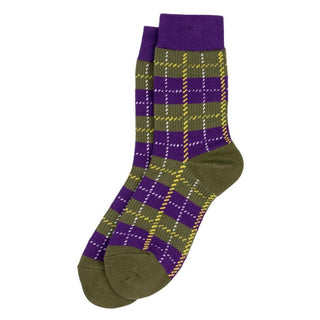 Plaid Purple Socks | Ladies