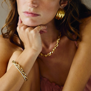 One Dame Lane Tennis Gold Bracelet