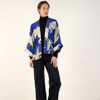 Stork Royal Blue Kimono