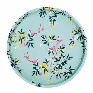 Mint Green Tray with Birds