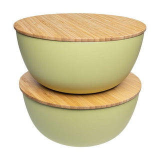 Lime Bowl with Bamboo Lid