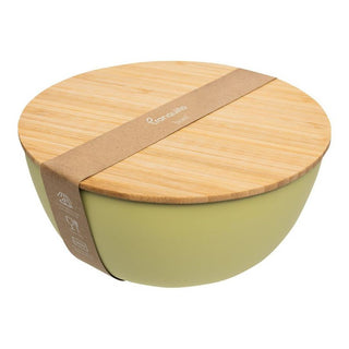 Lime Bowl with Bamboo Lid