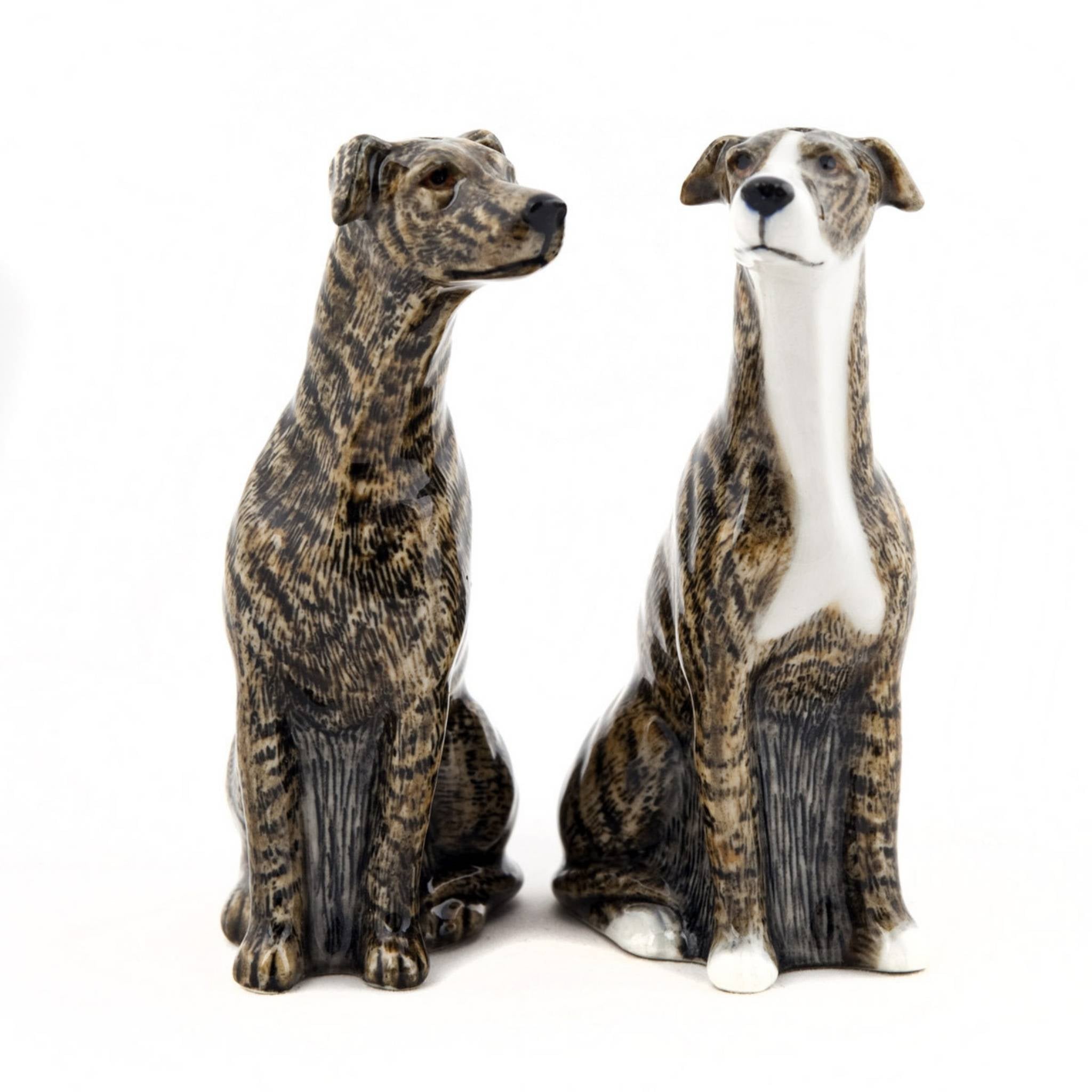 Greyhound brindle Salt and Pepper Shakers
