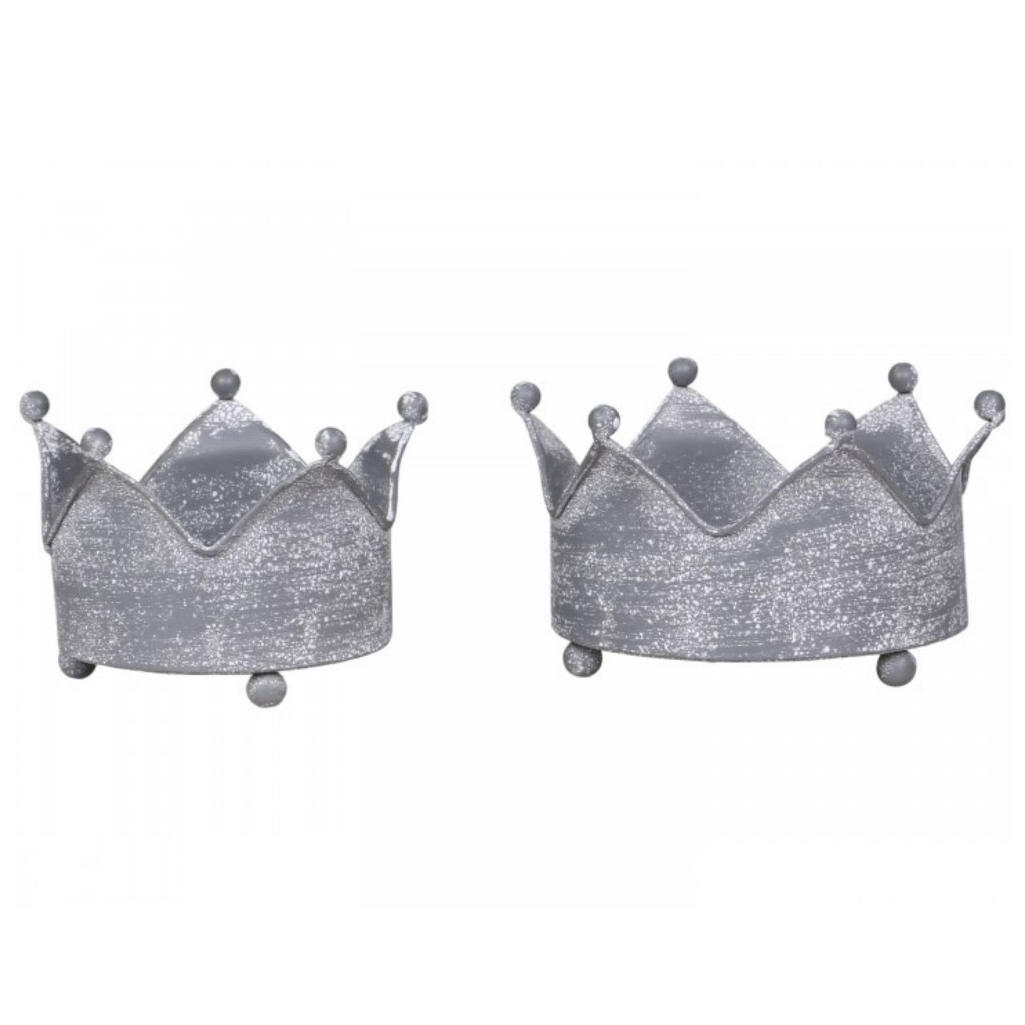 Crown Candle/Tea Light Holders Set of 2