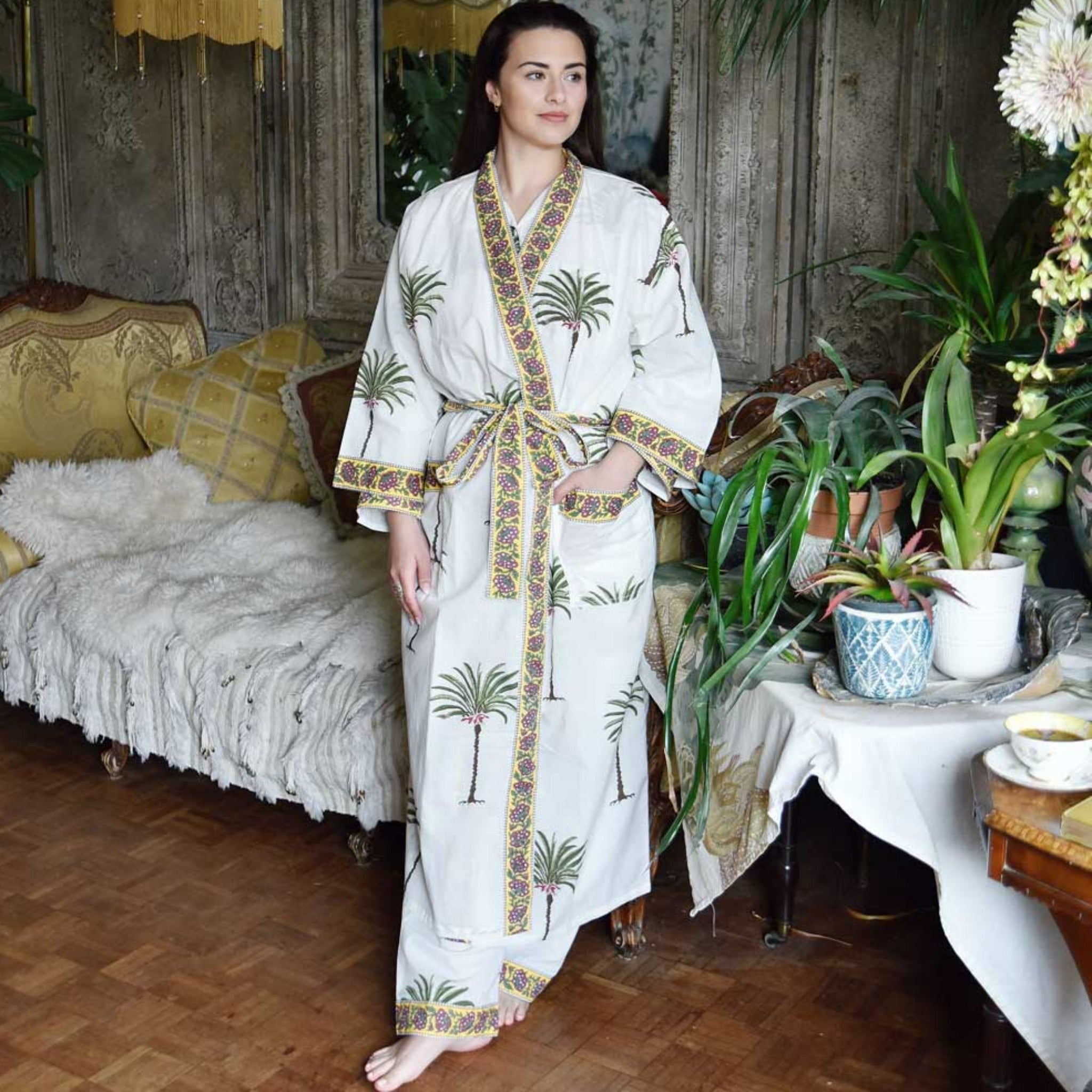 Palm Trees Dressing Gown