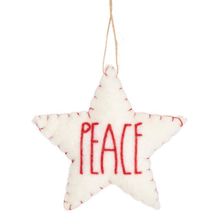 Peace Felt Hanging Christmas Decoration