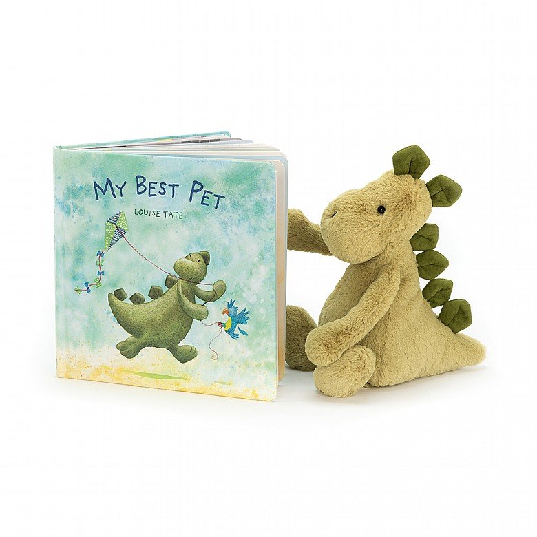 My Best Pet Book & Bashful Dino Soft Toy