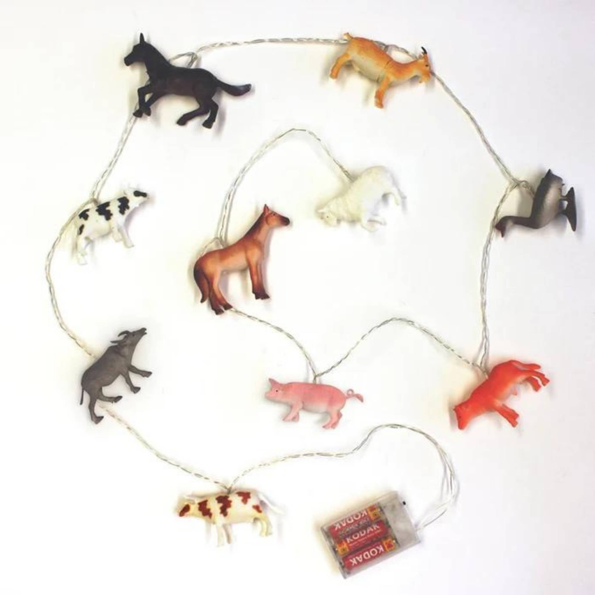 String Lights With Farm Animals