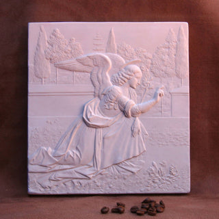 Angel of the Annunciation Plaque- White