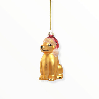 Puppy With Hat Christmas Ornament